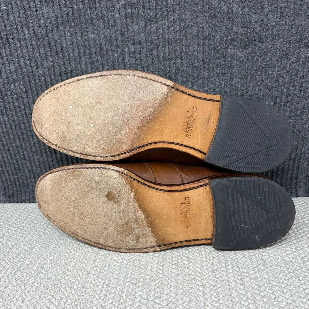 Allen Edmonds Randolph Penny Loafers Brown Leather Dress Shoes Oxfords Sz 10 2E